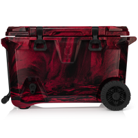 Red & Black Swirl BruTank 55-Quart Rolling CoolerBruTank 55-Quart Rolling Cooler