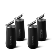 Matte Black Four-Piece Champagne Flute SetFour-Piece Champagne Flute Set